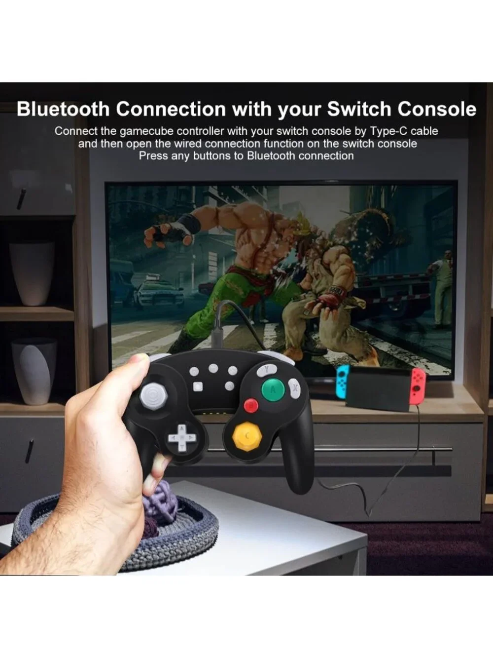 Wireless Game Controller for Nintendo Switch & PC, 6-Axis Gyro, Turbo Function